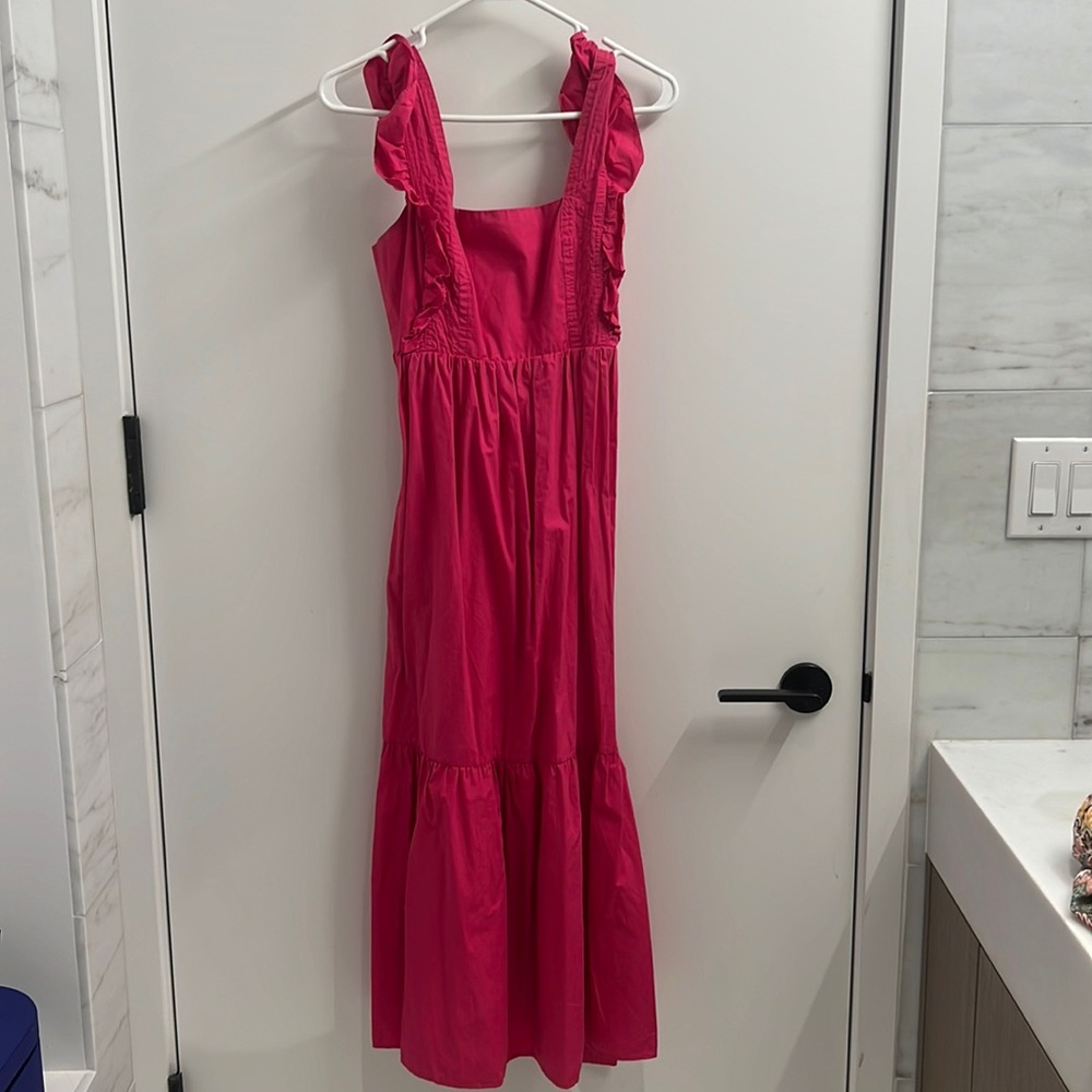 Caara hot pink casual maxi dress, size M